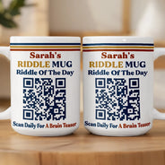 Gift For Yourself, Humorous, QR Code - Daily Riddle - Daily Riddle Interactive QR Code - Personalized Mug