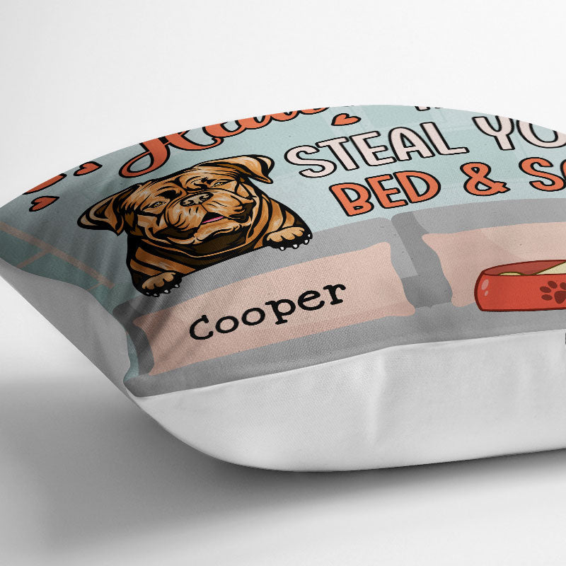 Dog I Steal Your Bed & Sofa - Personalized Custom Pillow