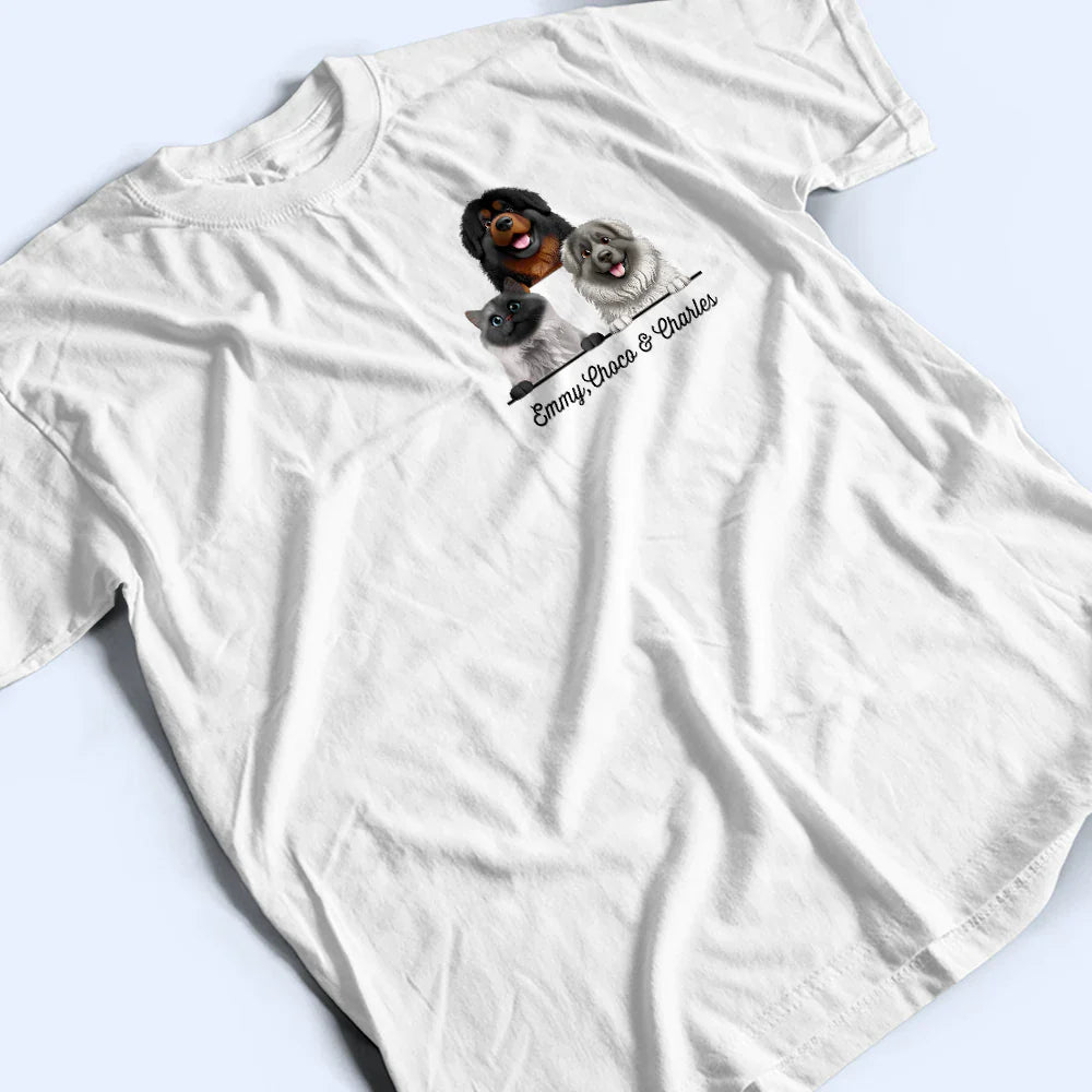 Pet Lovers,Pet Mom,Pet Dad - Dog Cat Mom Dad Pet Lover 3D Effect - Personalized T Shirt
