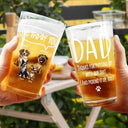 Dog Lovers,Dog Dad - Dog Dad I Woof You - Personalized Beer Glass