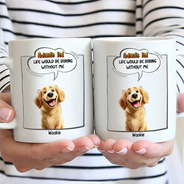Pet Lovers,Dog Lovers,Dog Mom,Happy - Dog Lovers Still Staring At You - Personalized Mug