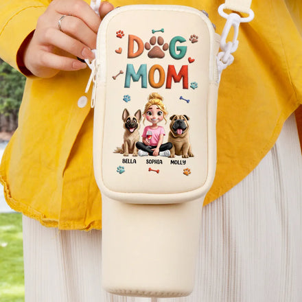 Dog Mom Dog Dad - Personalized Bottle Carrier Bag