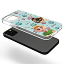 Pet Lovers,Pet Mom,Pet Dad,Dog Lovers,Dog Mom,Dog Dad - Dog Mom Dog Dad 3D Effect - Personalized Clear Phone Case