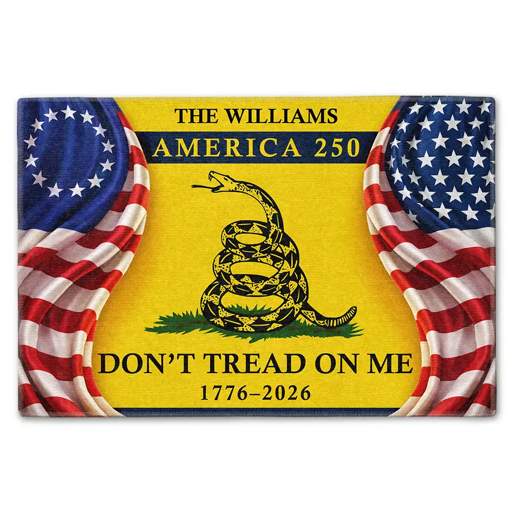 America 250th, Independence Day - Dont Tread On Me America 250th - Personalized Doormat