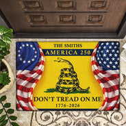 America 250th, Independence Day - Dont Tread On Me America 250th - Personalized Doormat