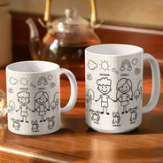 Gift For Couples,Gift For Husband,Gift For Wife,Gift For Boyfriend,Gift For Girlfriend,Dog Lovers,Dog Couple,Cat Lovers,Cat Couple,Pet Lovers,Pet Couple,Love - Doodle Stick Figure Couple With Dog Cat - Personalized White Edge-to-Edge Mug