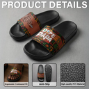 Gift For Father,Afro Dad,Summer,Top Market,Adorable,Icon - Dope Black Dad Grandpa Fist Bumps - Personalized Unisex Slides