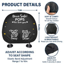 Gift For Grandpa,Gift For Father,Funny - Drive Safe Grandpa Daddy Kid Stick Figures - Personalized Car Headrest Covers