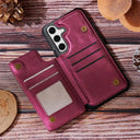 Gift For Wife, Gift For Yourself, Gift For Women, Gift For Mother, Gift For Grandma, Love - Birth Flower Grandma's Garden - Personalized Leather Flip Wallet Phone Case