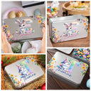 Easter,Happy,Gift For Kids,Parents - Easter Bunny Alphabet Letters - Personalized Metal Biscuit Tin