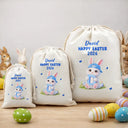 Gift For Kids,Grandma,Grandkids,Gift For Grandkids,Dad,Mom,Children,Easter,Happy - Easter Bunny Holding Alphabet Letter - Personalized Favor Bag