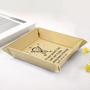 Gift For Father,Dad - Children,Funny,Icon - Empty Your Pockets Daddy Stick Figure - Personalized Leather Valet Tray