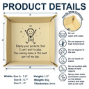 Gift For Father,Dad - Children,Funny,Icon - Empty Your Pockets Daddy Stick Figure - Personalized Leather Valet Tray