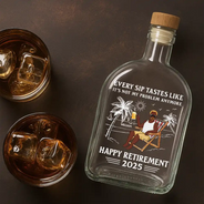 Retirement,Gift For Wife,Gift For Husband,Gift For Yourself,Gift For Women,Gift For Men,Gift For Grandpa,Gift For Father,Gift For Mother,Gift For Grandma,Funny - Every Sip Tastes Like It's Not My Problem Anymore Retirement - Personalized Whiskey Bottle