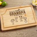 Everything Tastes Better When Grandpa Daddy Grills It - Personalized Wooden Cutting Board