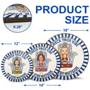 Gift For Yourself, Gift For Women, Yoga, Funny - Evil Eye Check Your Vibe - Personalized Wood Circle Sign