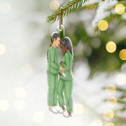 Expecting Parents Christmas Pregnancy - Personalized Custom Shaped Acrylic Ornament