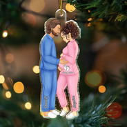 Expecting Parents Christmas Pregnancy - Personalized Custom Shaped Acrylic Ornament