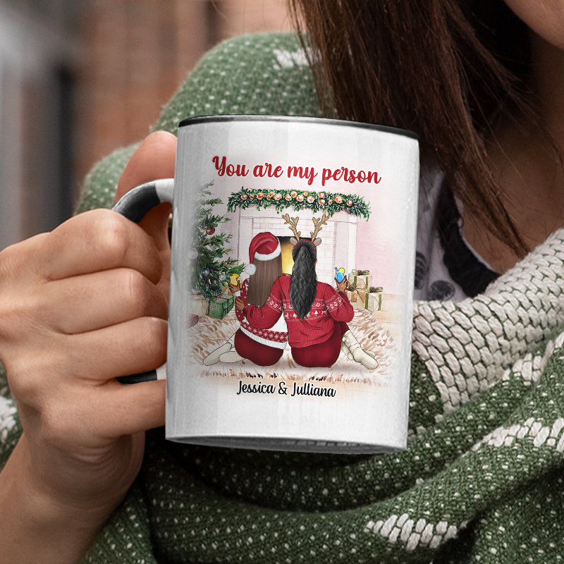 Christmas Couple I Want To Annoy For The Rest - Personalized Custom Accent Mug