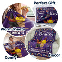 Back Side To My Bestie Wrap Yourself Up - Gift For Bestie - Personalized Fleece Blanket
