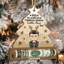 Financial Burden - Christmas Gift For Son Daughter - Personalized Wooden Cutout Ornament, Money Holder Ornament