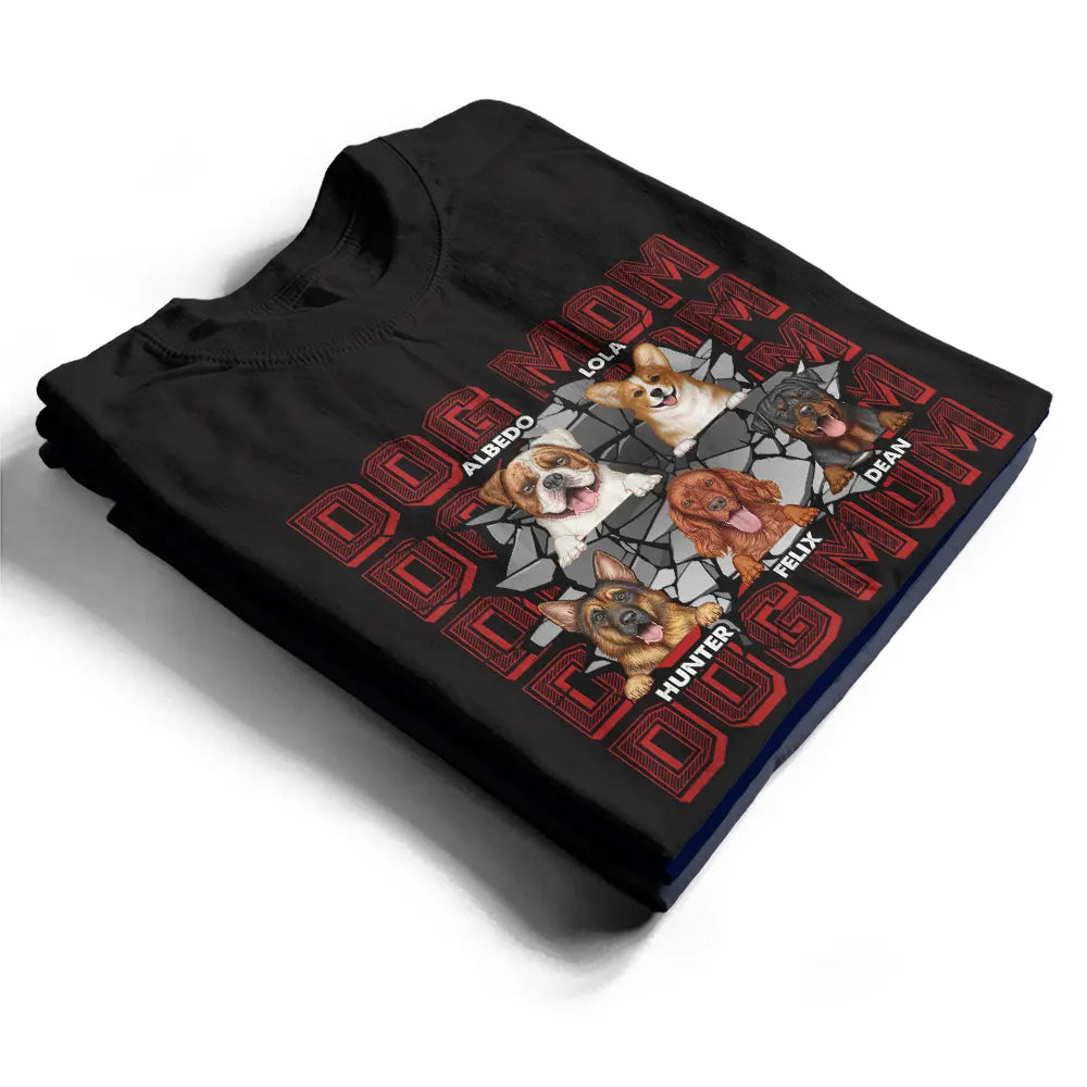 Dog Dad Dog Mom 3D Cracked - Personalized T Shirt