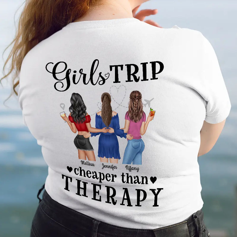 Summer Girls Trip Cheaper Than Therapy - Personalized T Shirt