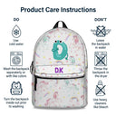 Monogram Letter School - Personalized Canvas Backpack