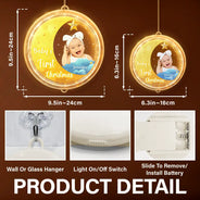 New baby, New Dad, New Mom - Custom Photo New Baby's First Christmas - Personalized LED Pendant Light