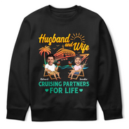 Custom Photo Couple Cruising Partners For Life - Personalized T Shirt