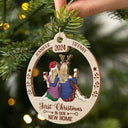 First Christmas In Our New Home - Personalized Wooden Cutout Ornament