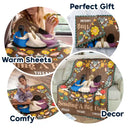 Gift For Sisters, Gift For Bestie - Wraping You In Love - Personalized Fleece Blanket, Sherpa Blanket
