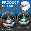 Gift For Bestie, Gift For Sisters, Gift For Brothers - Besties Sisters Brothers By Your Side - Personalized Circle Glass Ornament