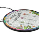 Gift For Bestie,Love,Christmas - Birth Flower Grow An Old Friend - Personalized Stained Glass Window Hanging Suncatcher