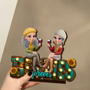 Gift For Bestie,Cozy,Vector - Fall Vibe Besties Forever - Personalized Custom Shaped Wooden Plaque