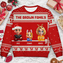 Christmas,Family,Pet Lovers - Family Is The Greatest Gift - Personalized Unisex Ugly Sweater