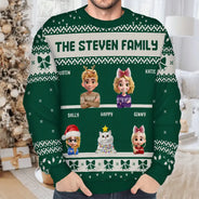 Christmas,Family,Pet Lovers - Family Is The Greatest Gift - Personalized Unisex Ugly Sweater