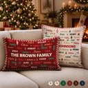 Sentimental, Christmas, Family, Custom Text - Family Name Christmas - Personalized Pillow