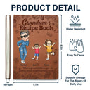 Gift For Grandma,Gift For Mother,Cooking,Happy - Family Recipe Mom Book - Personalized Leather Journal