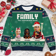 Christmas,Family,Happy - Family Unbreakable Bond - Personalized Unisex Ugly Sweater