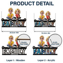 Gift For Father,Family - Family Unbreakable Bond Forever Dad & His Children - Personalized Window Hanging Suncatcher Ornament