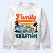 Family, Parents, Gift For Kids, Happy, Summer - Family Vacation 3D Effect - Personalized T Shirt