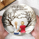 Family,Gift For Mother,Gift For Father - Family Where Life Begins And Love Never End - Personalized Ceramic Plate
