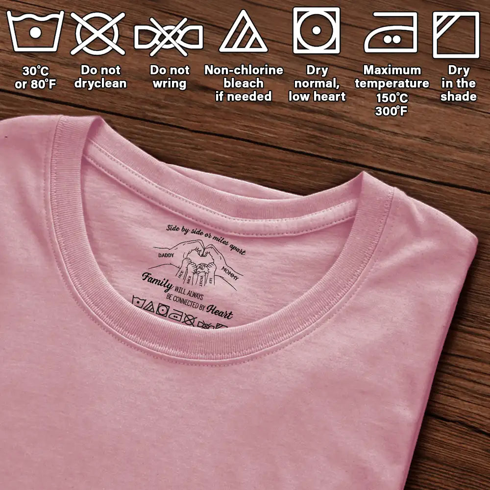 Gift For Women,Gift For Mother,Gift For Grandma,Happy,Gift For Father,Gift For Grandpa,Family,Gift For Yourself - Family Will Always Be Connected By Heart - Personalized T Shirt