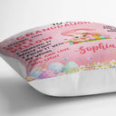 Easter,Gift For Kids,Gift For Grandkids,Grandma - Grandkids,Grandpa - Grandkids,Happy - Faux Embroidered Bunny Hugging Initial Letter - Personalized Pillow