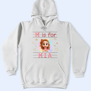 Back To School, Gift For Kids, Adorable, Icon - Faux Embroidery Chenille Initial & Name - Personalized T Shirt