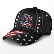 Gift For Grandpa,Gift For Father,Gift For Men,Happy,Top Market,Independence Day - Faux Embroidery Effect First Dad Now Papa - Personalized Classic Cap