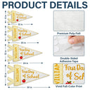 Confident,Back To School,Gift For Kids,Custom Text - Faux Embroidery Effect First Day Of School - Personalized Pennant