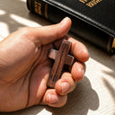 Gift For Yourself, Devoted, Custom Text - Favorite Bible Verse - Personalized Wooden Pocket Prayer Cross