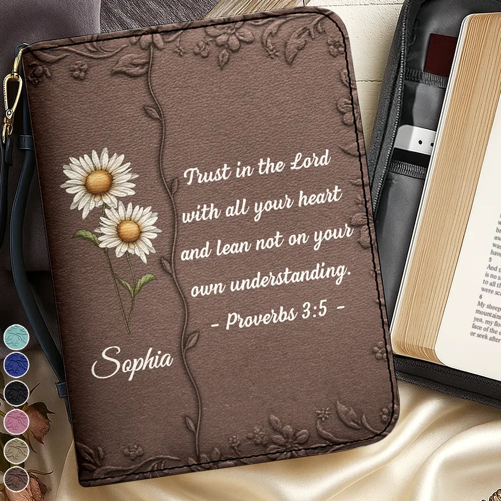 Favorite Bible Verse With Birth Month Flower - Personalized Bible Cover
